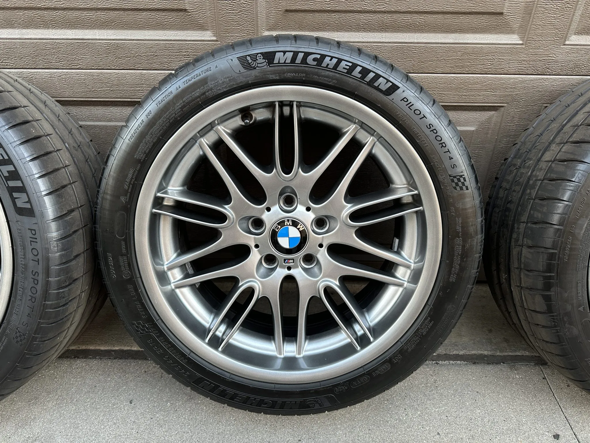 BMW Style 65 wheels 18 inch staggered Michelin tires set
