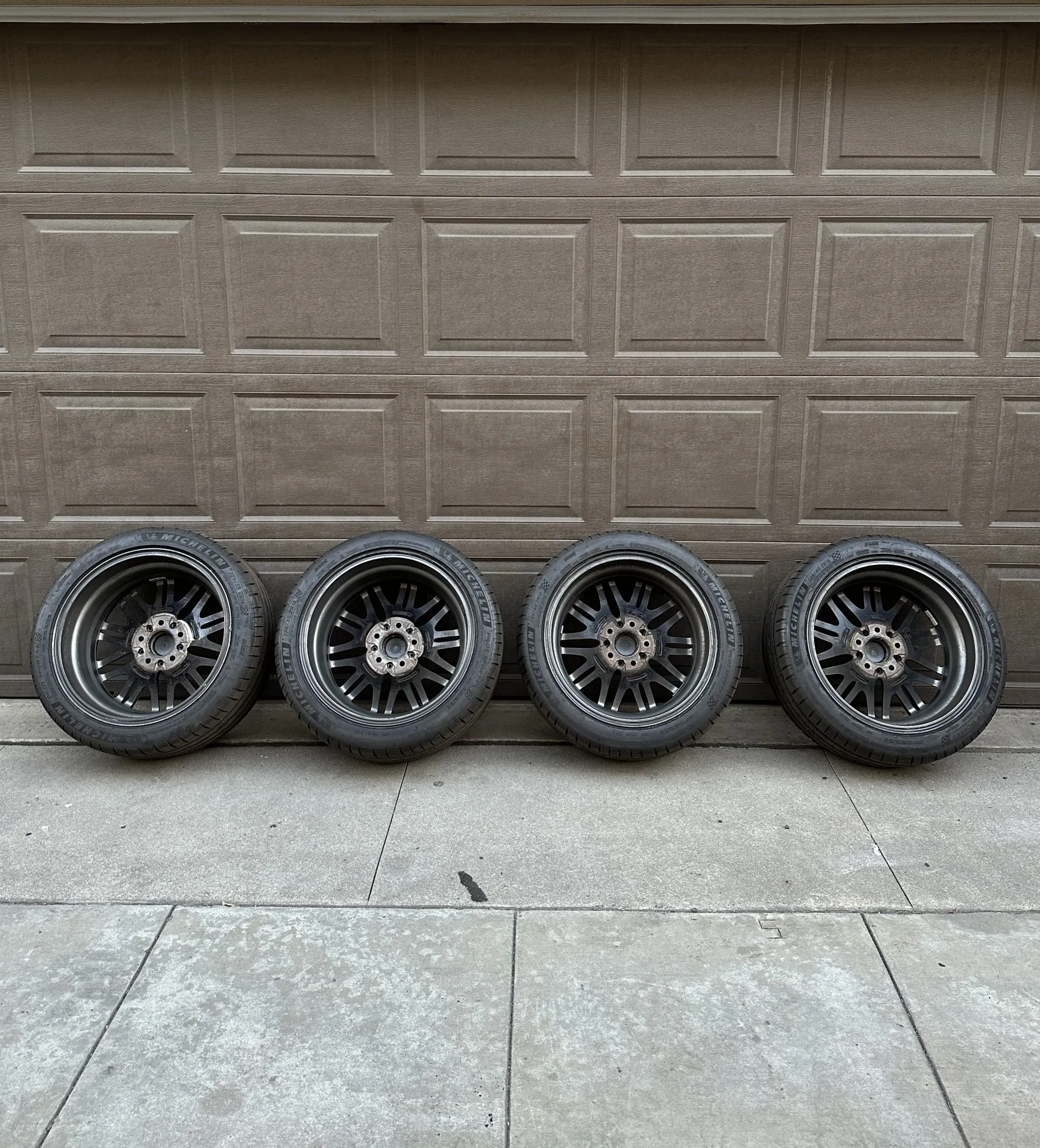 BMW Style 65 wheels 18 inch staggered Michelin tires set