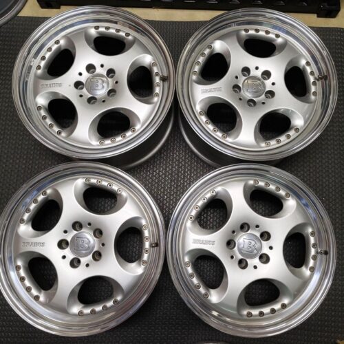 BRABUS Monoblock IV Wheels | 18×8.5 & 9.5″ ET35 | 5×112 | Staggered Three-Piece | Silver / Polished Lip