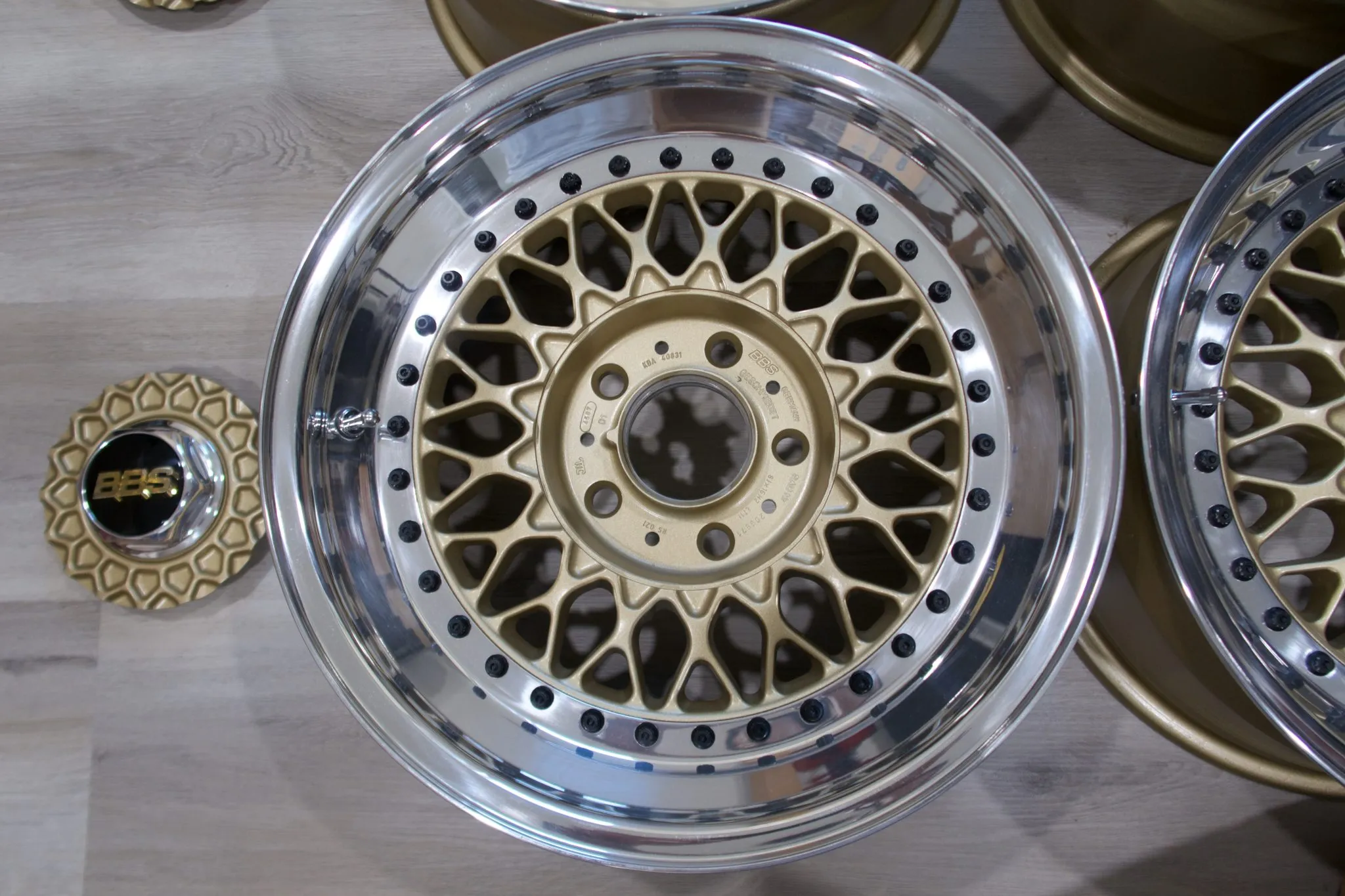 BBS Wheels for BMW E28 | 16x8 ET11 | Gold with Polished Lips | BBS-Logo Center Covers - Image 12
