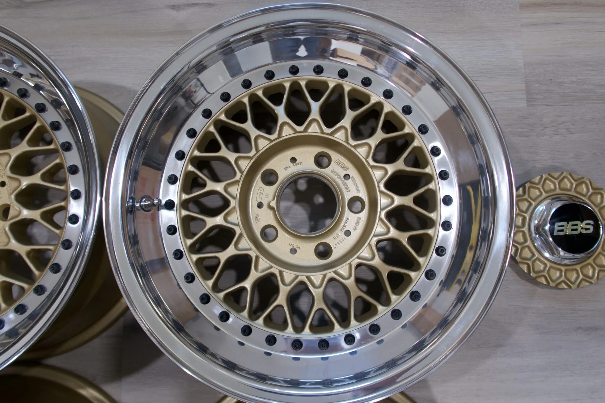 BBS Wheels for BMW E28 | 16x8 ET11 | Gold with Polished Lips | BBS-Logo Center Covers - Image 14