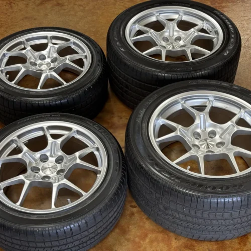 Ford GT Wheels by BBS | 18×9 Front ET50 / 19×11.5 Rear ET40 | Silver | Goodyear Eagle F1 Supercar Tires | PN RG395 / RG396