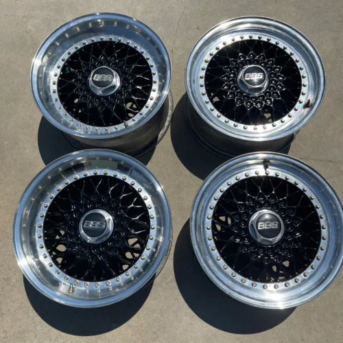 BBS RS012/RS013 Wheels | 16×7 Front ET23 / 16×8 Rear ET11 | Multi-Piece Forged | Black with Polished Lips | Porsche 911