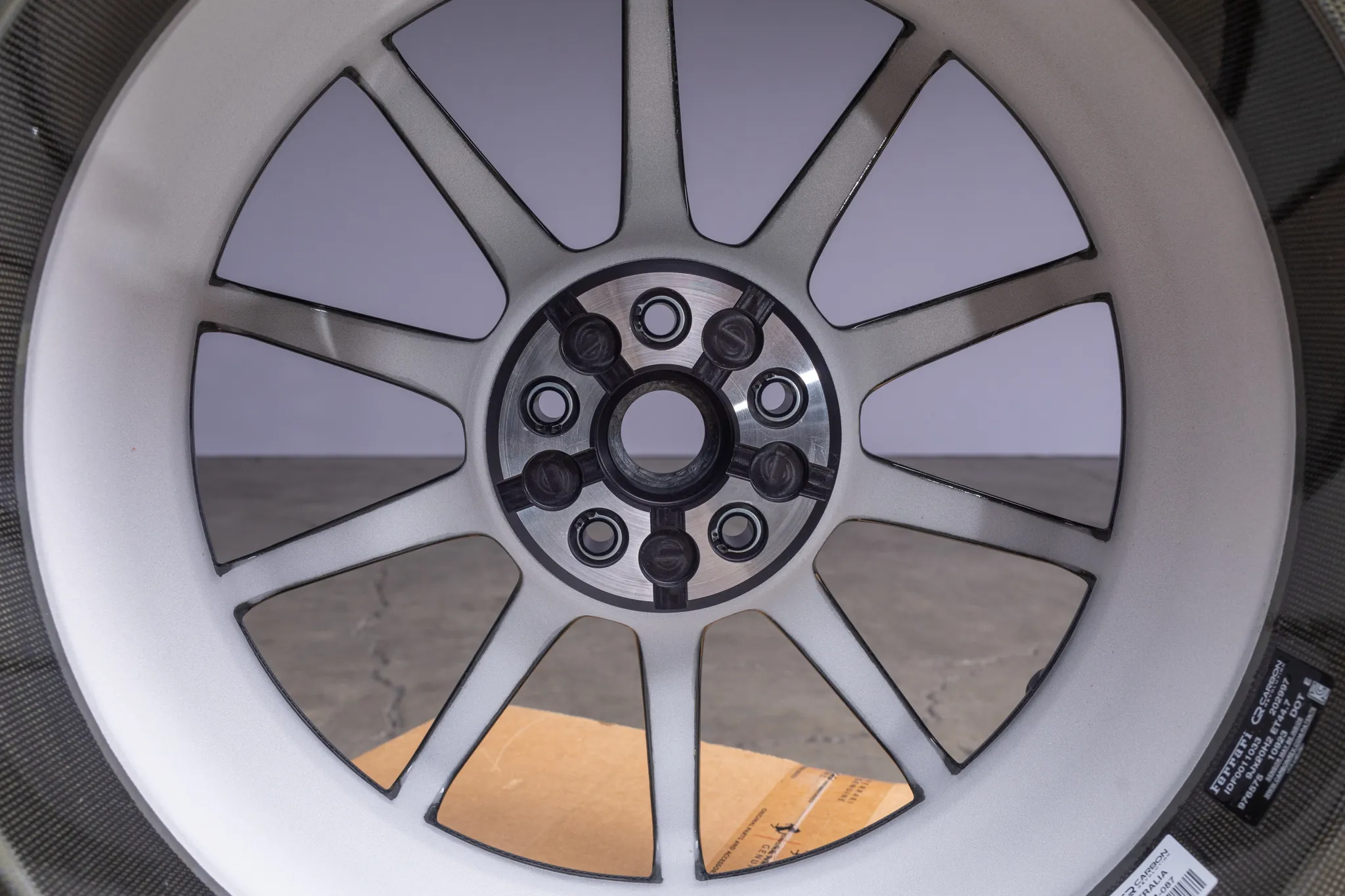 Ferrari carbon fiber wheels 20 inch staggered 10-spoke set