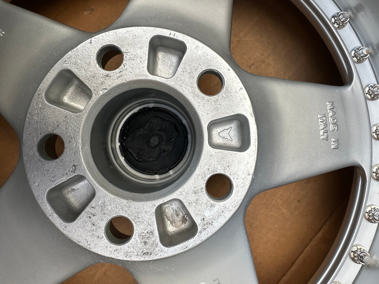 AMG Penta Wheels | 17x8.5 & 10" ET21 | 5x112 | Staggered Three-Piece | Pre-Merger 1988 | Silver / Chrome Lip perfect - Image 6