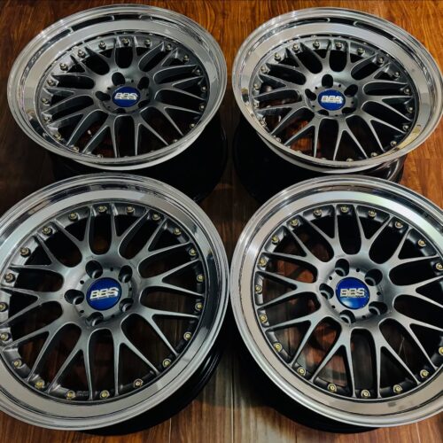 BBS Style 42 Wheels | 18×20 Double Step 3-Piece Conversion | Hidden Hardware | Gunmetal with Blue Center Caps | BMW F82 M4 Custom Specs
