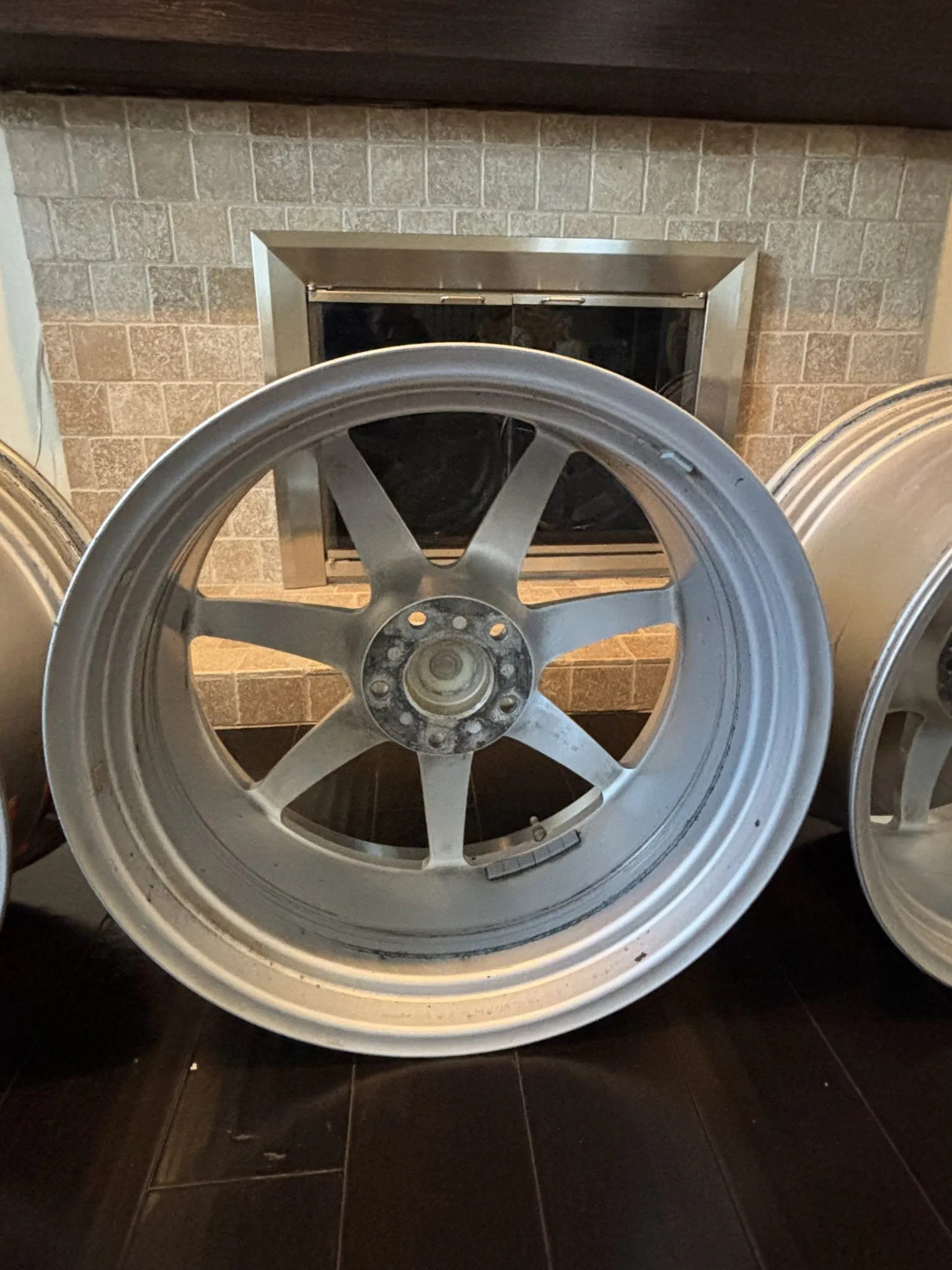 Dinan Champion wheels 19 inch staggered silver polished lip set