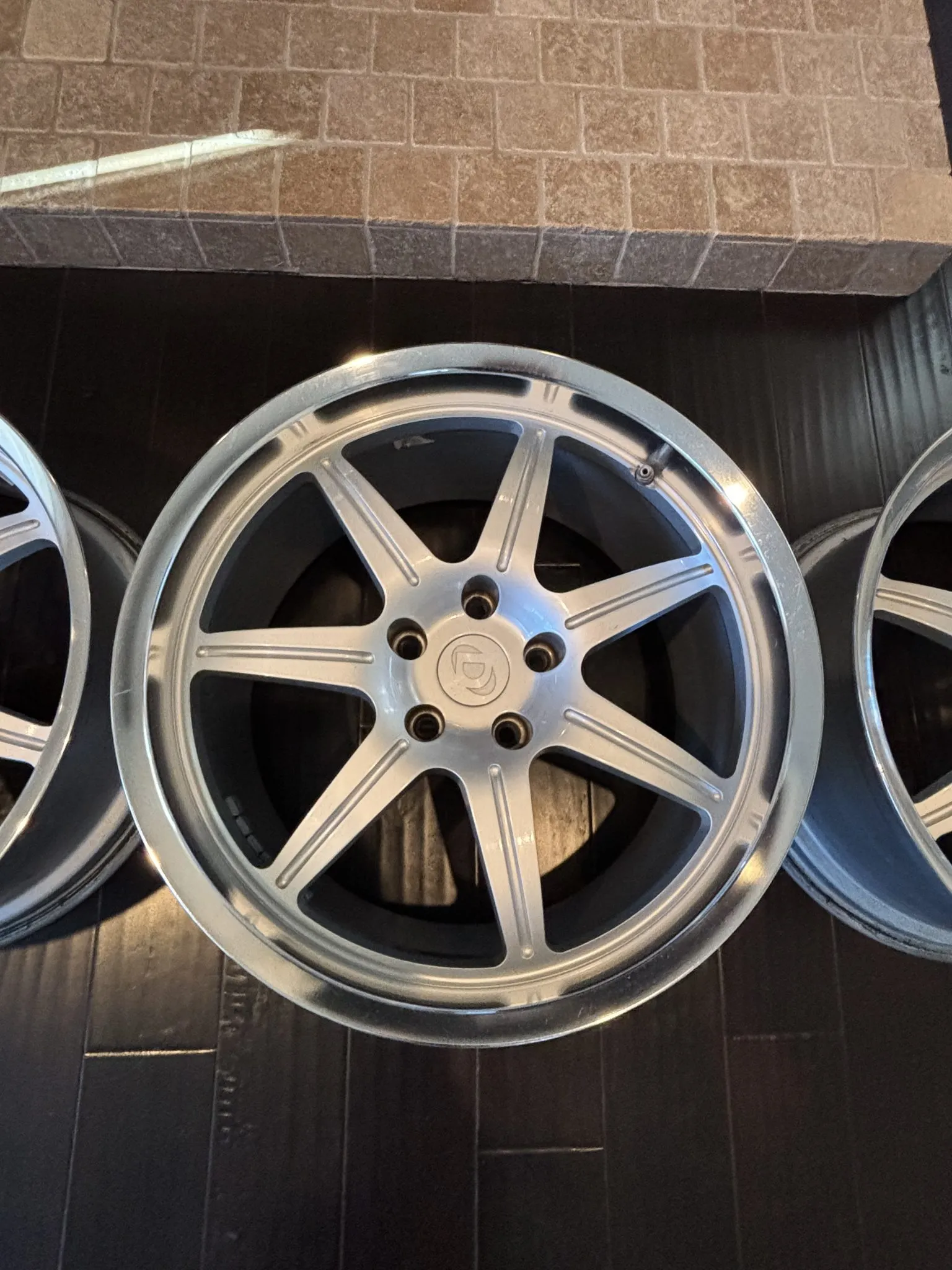 Dinan Champion wheels 19 inch staggered silver polished lip set