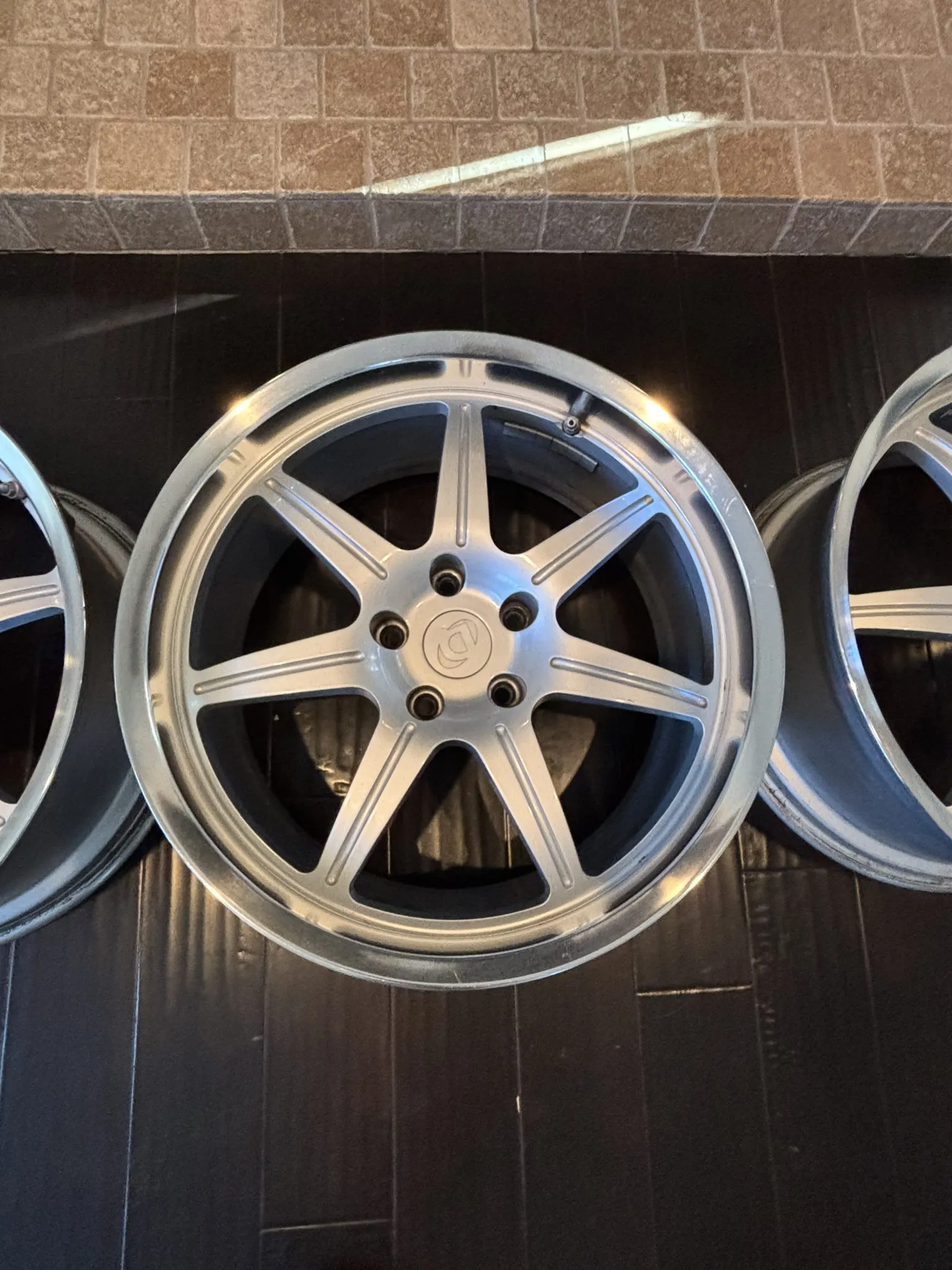 Dinan Champion wheels 19 inch staggered silver polished lip set
