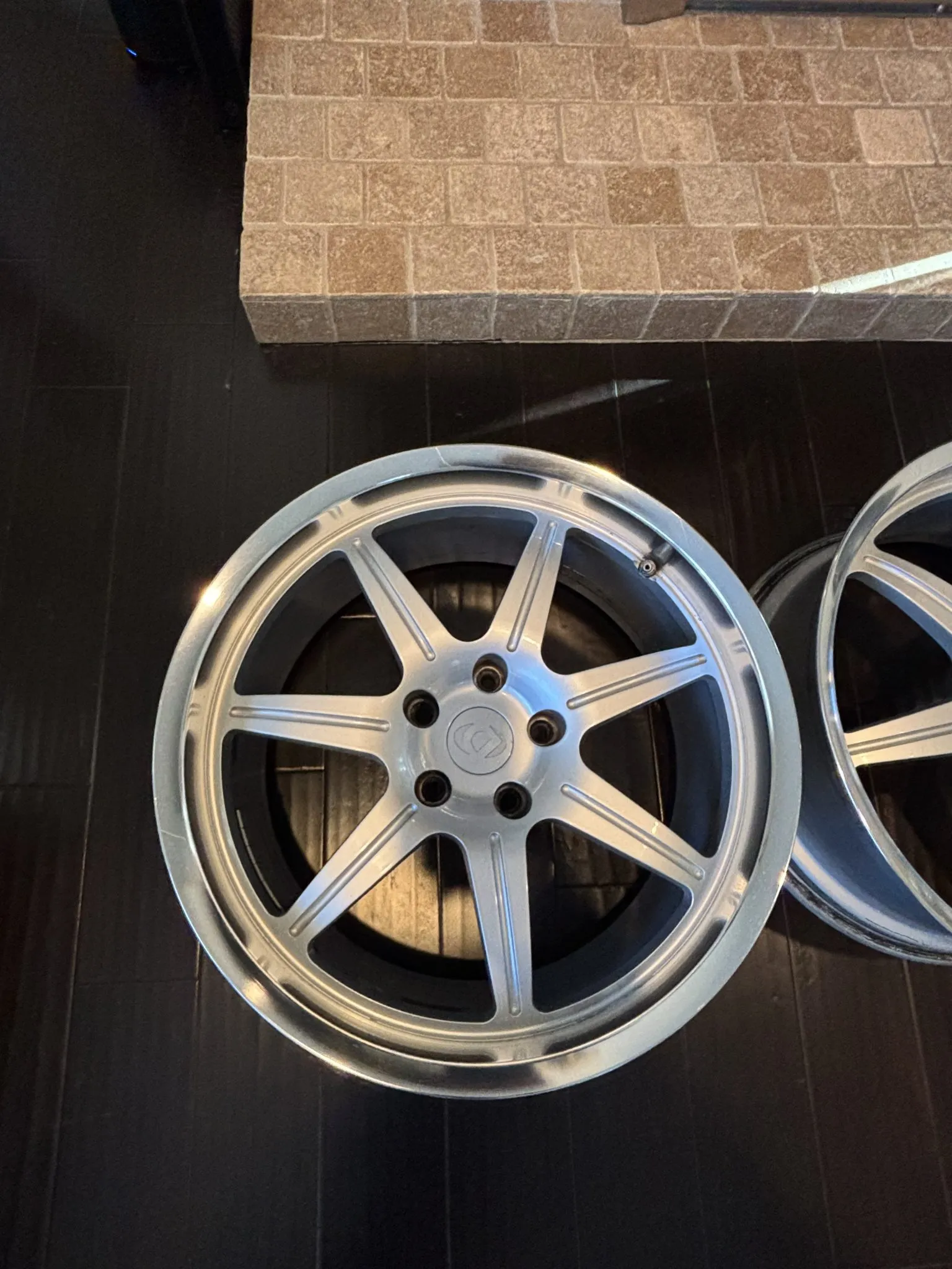 Dinan Champion wheels 19 inch staggered silver polished lip set