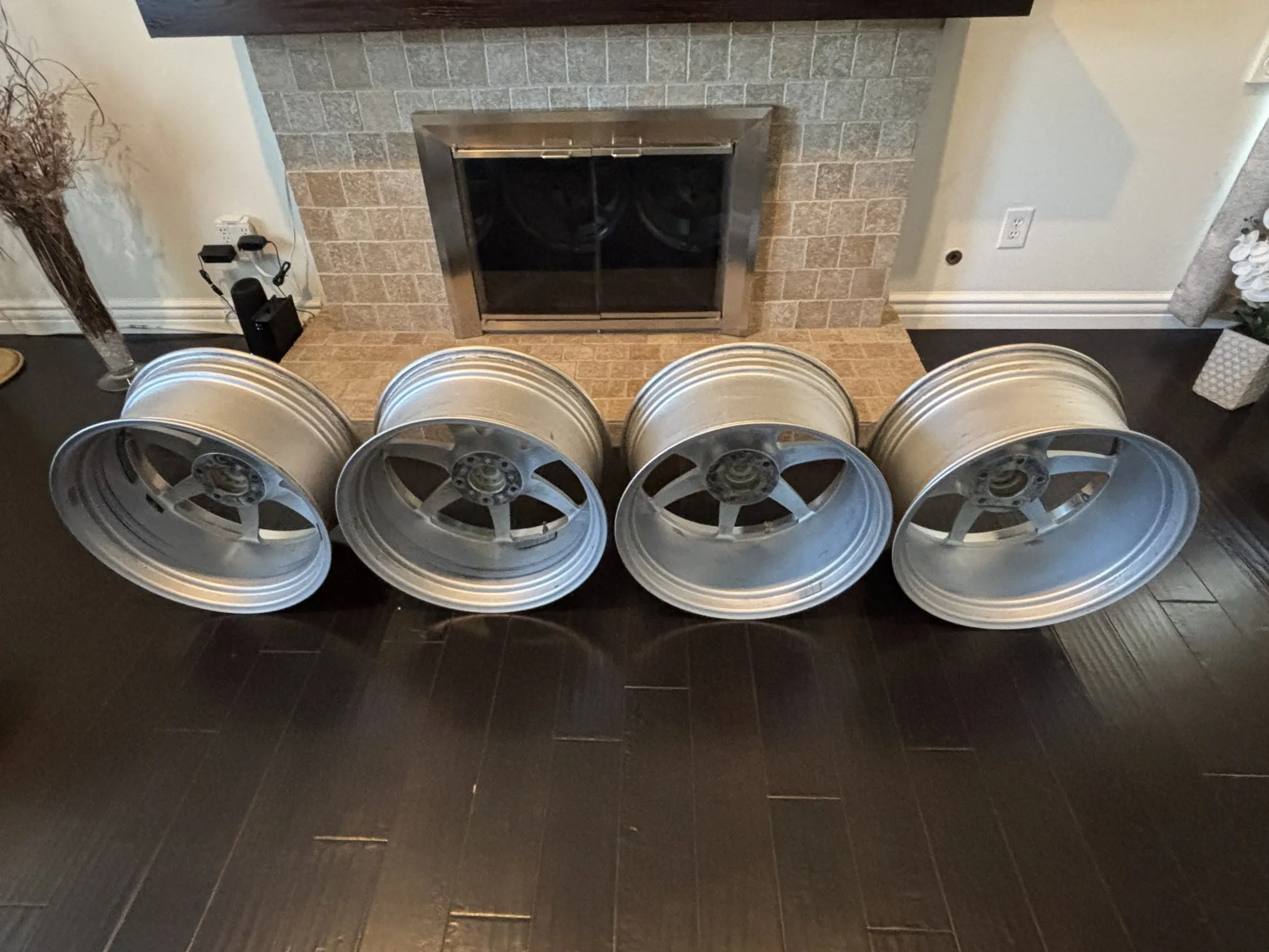 Dinan Champion wheels 19 inch staggered silver polished lip set